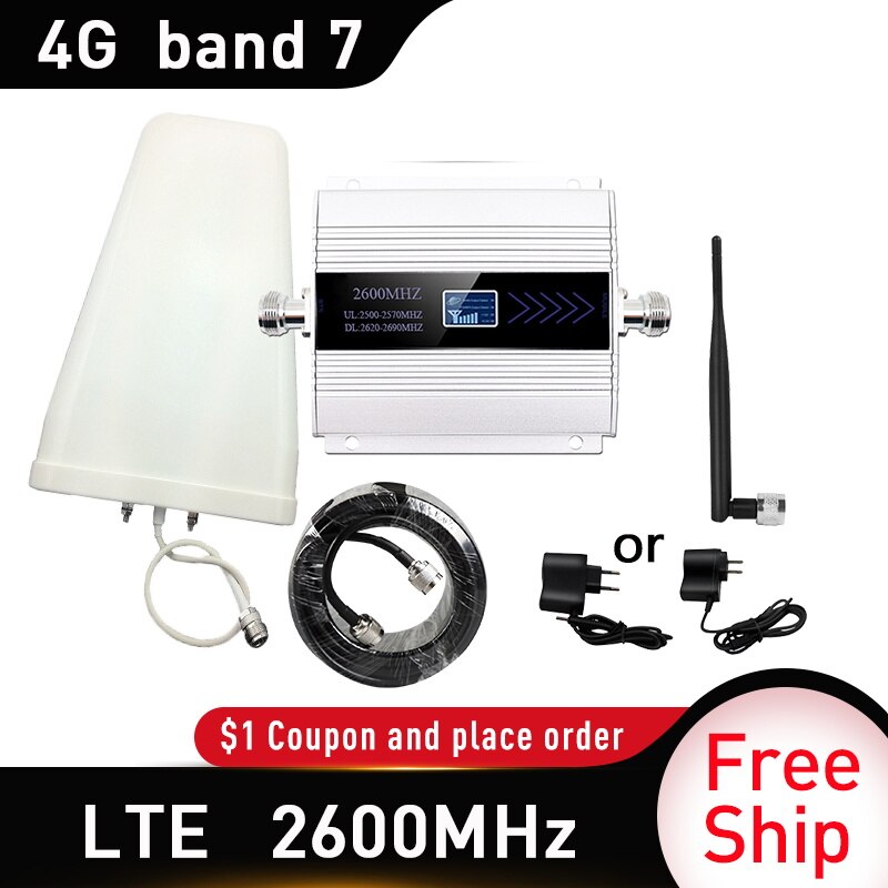4G LTE 2600MHz Signal Booster - 65dB Gain - 450 sqm Coverage - Outdoor Log Antenna