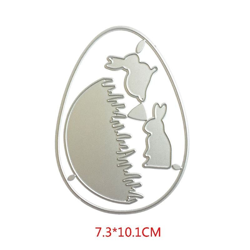 Lapin de pâques métal matrices de découpe pochoir Scrapbooking Album de bricolage timbre papier carte 4X7A