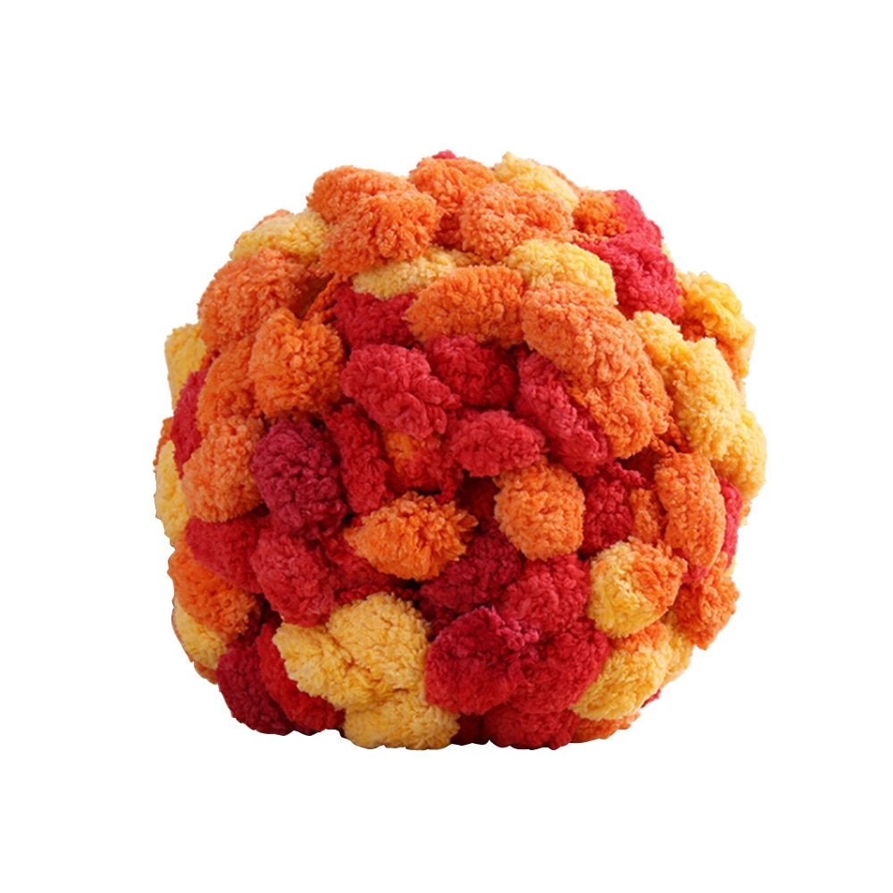 Tjock ull stor mjuk regnbåge pom pom garn handstickning virkgarn diy filt kudde färgglad pumpong tråd 135g: Armégrön