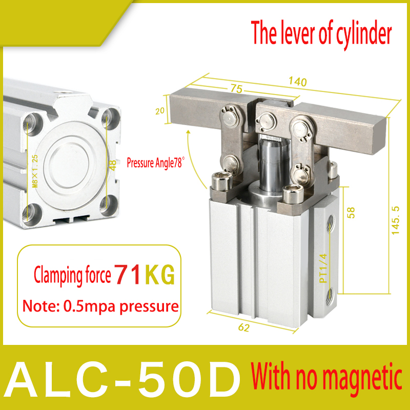 Spakcylinder alc 25 jgl -25 32 40 alc 50 63 jgl 32 klämcylinder klämma skaka tvärarmen för att trycka på den dubbla tryckplattan: Ljuslila