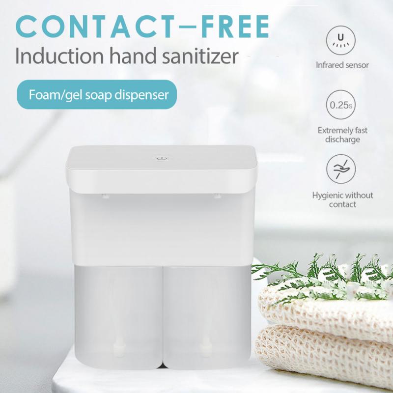 Double Hole Intelligent Sensor Soap Dispenser Wall-mounted Foam Washing Phone Automatic Liquid Soap Dispenser