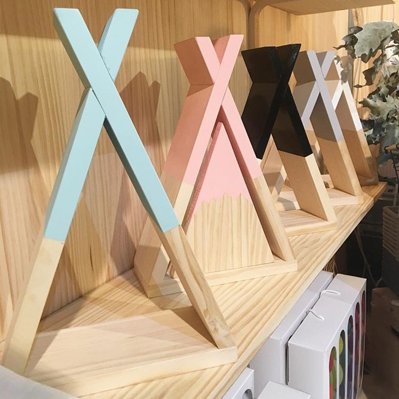 Home Decor Nordic Kids Baby Houten Vork Opslag Plank Decoratieve Voor Kinderkamer Wandplank Thuis Woonkamer JJJSN11439