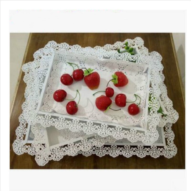 Wit Europese Bruiloft Iron Cake Cake Dessert Gebak Fruit Show Tray Thee Dessert Dessert Dienblad Lade