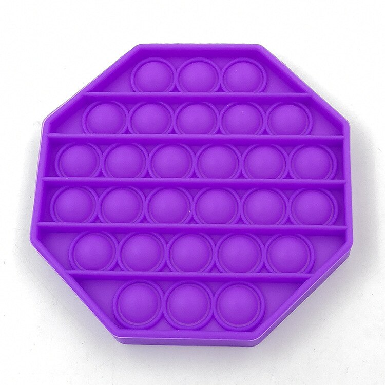 Rodent Pioneer Games Push Bubble Toy Squeeze Toys Fidget Toy Squares Necessities Push Bubble Fidget Sensory Toy: Octagonal purple