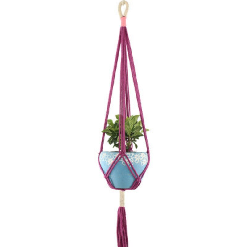 Verkoop 100% Vintage Handgemaakte Geknoopte Macrame Plant Hanger Haak Bloem/Pot Hanger Voor Wanddecoratie Countyard Tuin