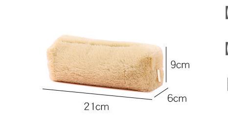 Caja de lápices creativa versión coreana, bolsa de bolígrafo octogonal cuadrada esponjosa para chica, pequeña y bonita, con de corazón, sencillo para estudiantes
