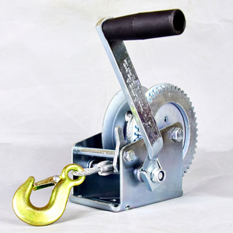 2000lbs-3000LBSx8/15/30m Boat Truck Auto Self-Locking Hand Manual Galvanized Steel Winch Hand Tool Lifting Sling