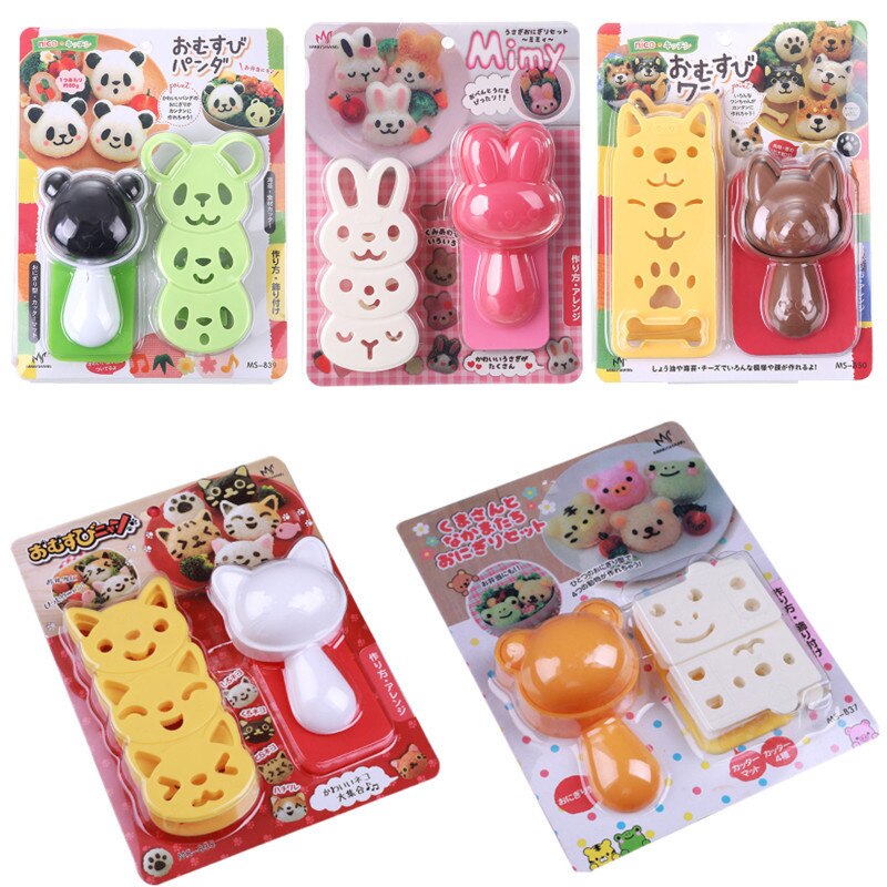 Molde de arroz Nori con forma de gato y sonrisa para decoración, cortador Kawaii de conejo y perro, sandwichera, herramienta de bricolaje, utensilios de cocina