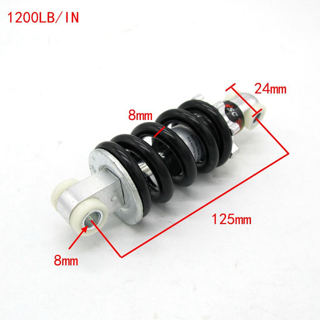125mm 1200lb Rear Shock Absorber Shocker Suspension For ATV Go Kart Buggy