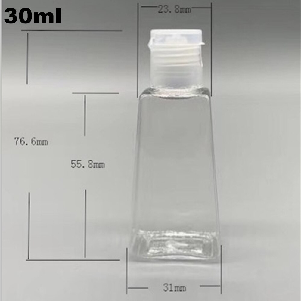 30ml Portable Hand Sanitizer Bottle Reusable Travel Durable Silicone Keychain Holder PU Sub-bottling Bag Pendant: 30ml