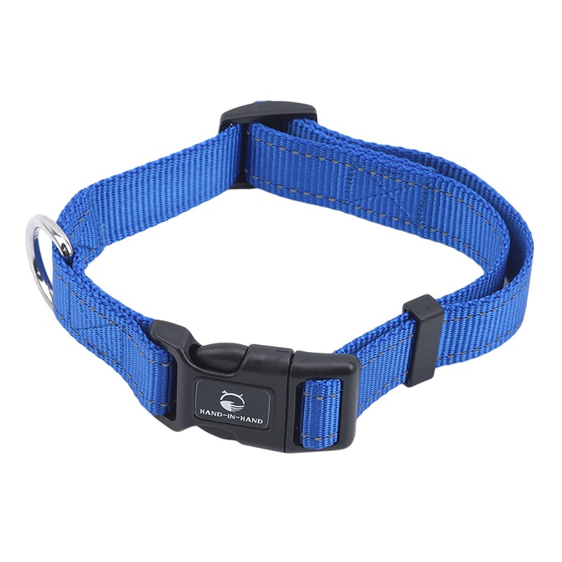 Nylon hondenhalsband voor 's nachts, knipperend, lichtgevende hondenriem voor honden, lichtgevende fluorescerende halsbanden voor huisdieren, huisdierbenodigdheden: Blauw 2.5cm