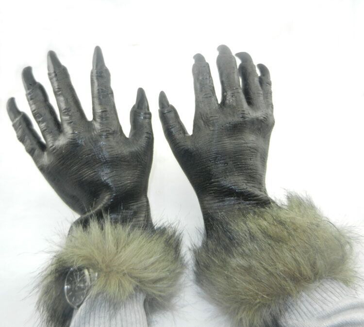 1Pairs Halloween Horror Devil Masks Party Full Head Mask Halloween Gloves Wolf Mask Wolf Gloves