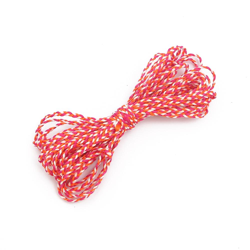 5m leveys 2mm polyesteripuuvilla punottu köysi naru kierretty makrameennyöri askarteluun kodintekstiilit hääkoristelutarvikkeet: Tyyli 05