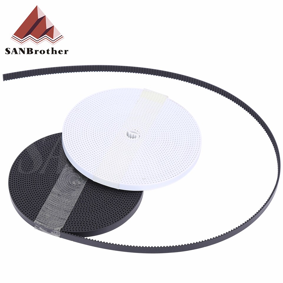 Cinghia dentata aperta GT2-6mm da 2/5 metri Larghezza 6mm 9mm 10mm Cintura GT2 PU con cinghia centrale in acciaio Cinghia dentata 2GT per parte stampante 3D Reprap