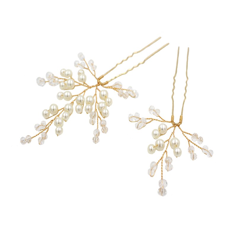 O386 Wykonany ręcznie piękny Koraliki ślubny szpilka koreańnarty szpilki robić włosów robić ślubnej fryzury dla kobiety ślubne akcesoria robić włosów ślubny treska: złoto