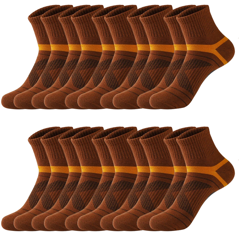Chaussettes de dehors Noires pour Homme, Décontractées, de , Respirantes, pour Automne et Hiver, Lot de 3/5/10/20 Paires: Rouge foncé