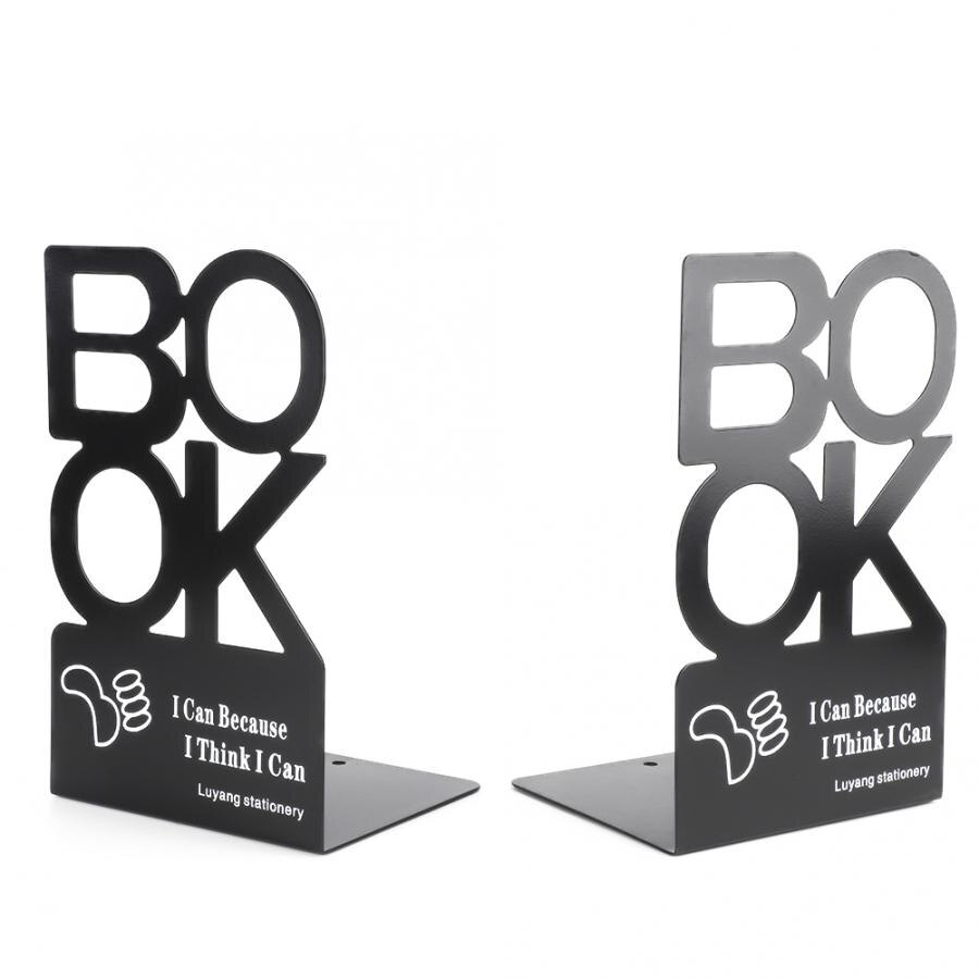 1Pair BOOK Characters Shape Book Stand Metal Bookends for School Home Table Decor bookends