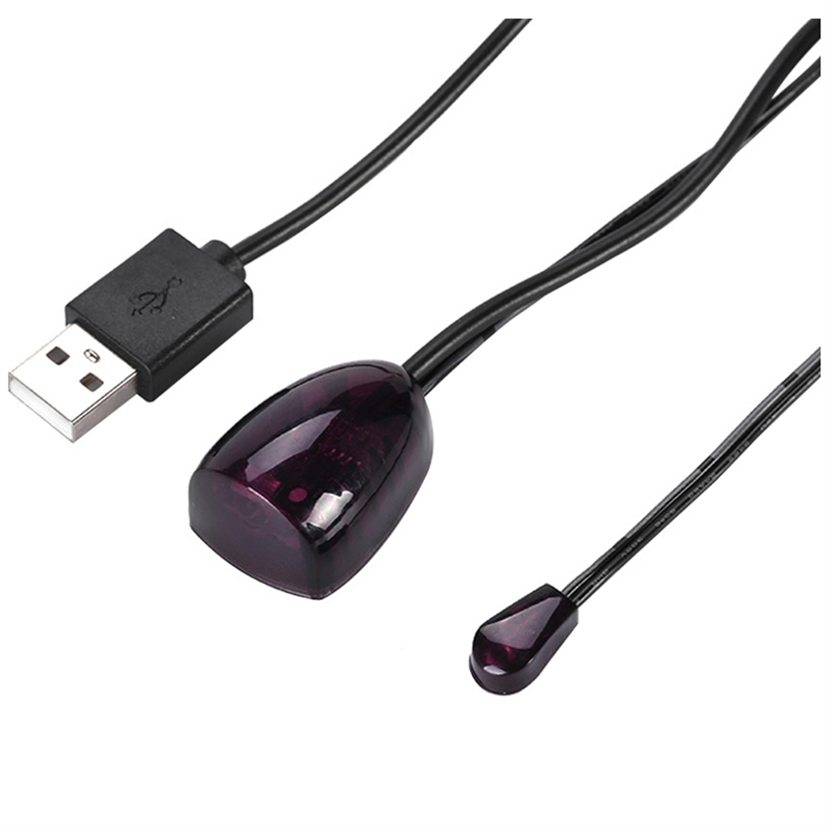 Extensor remoto infrarrojo IR, receptor repetidor, adaptador USB, transmisor, se aplica a dispositivos de Control remoto, 2m con luces