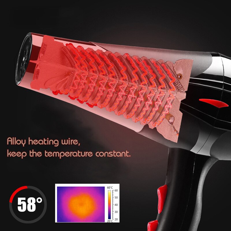 Sèche-cheveux multifonction 8 en 1, puissant, 3200-100 V, souffle d'air /froid, outil de coiffure, 240