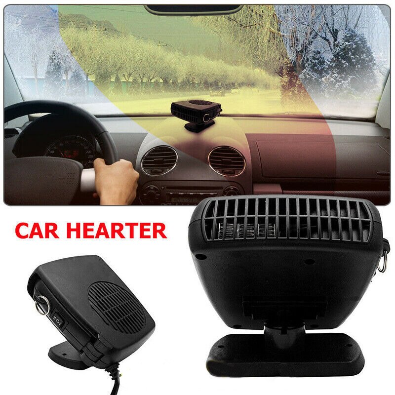 24V Dc Elektrische Auto Heater Voor Mist Ontdooien Verwijderen, draagbare Auto Verwarming Ventilator Kachel Met Handvat Swing-Out Heater