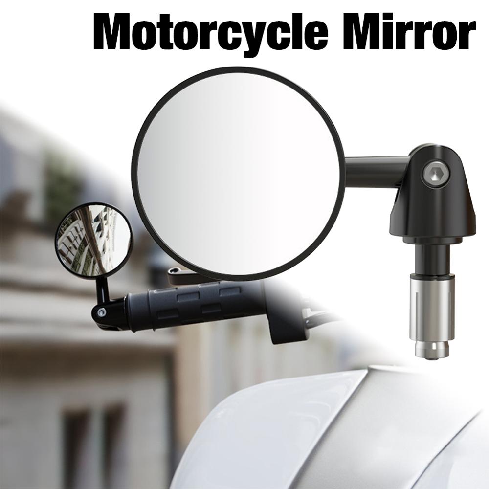 2 sztuk lusterka motocyklowe CNC aluminium widok z tyłu uchwyt bar kończyć się 7/8 "lusterka Moto lusterko wsteczne dla kawiarnia biegacz Honda Dio Yamaha