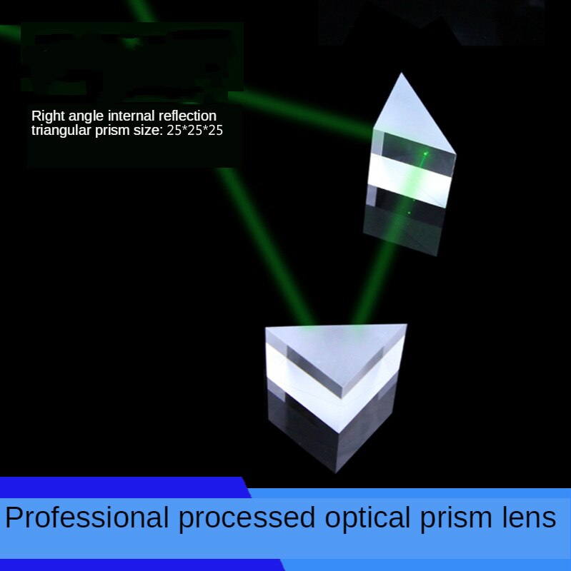 Optical Glass Right-angle Prism 25 X 25 X 25 Triangular Full Reflection Iso-waist Right Angle Mitsubishi Mirror Diagonal Coating