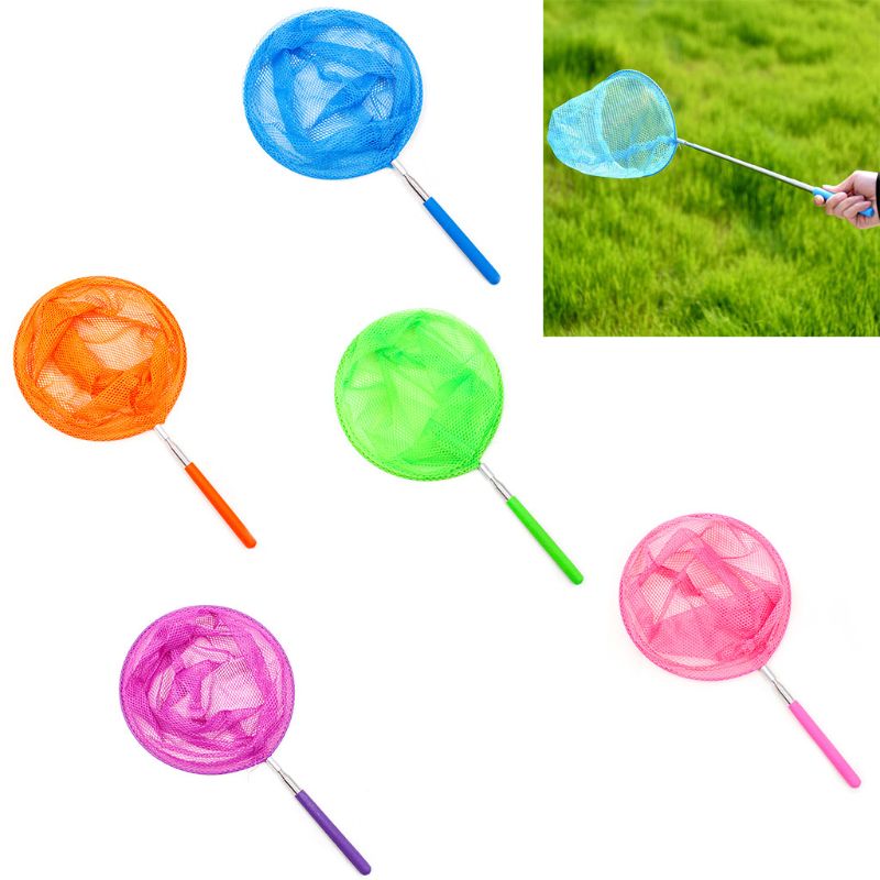 1Pc Kids Anti Slip Grip Perfect Telescopische Vlinder Netto Uitschuifbare Voor Catching Bugs Insect Kleurrijke Vissen Speelgoed