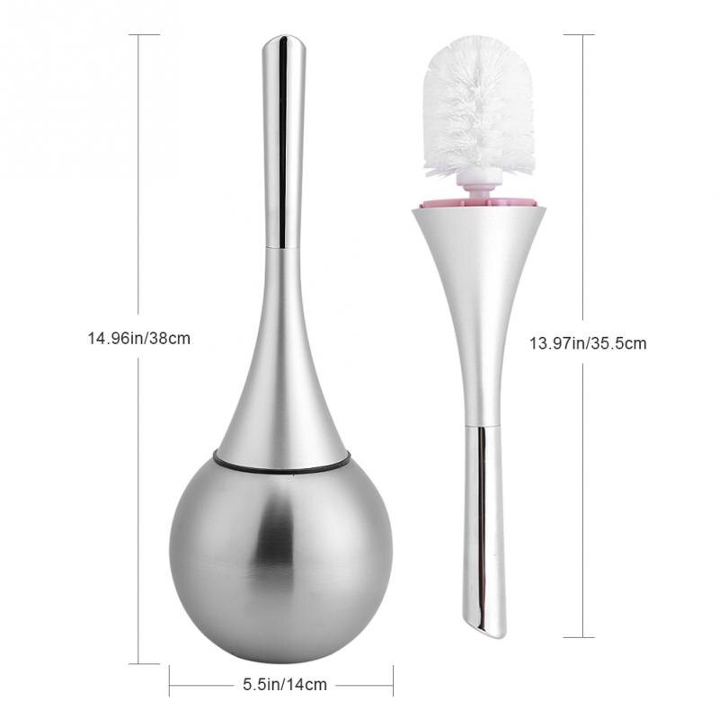 1 Uds. De escobilla de baño, juego de soporte para cepillos con Base de acero inoxidable para limpieza de lavado de tocador
