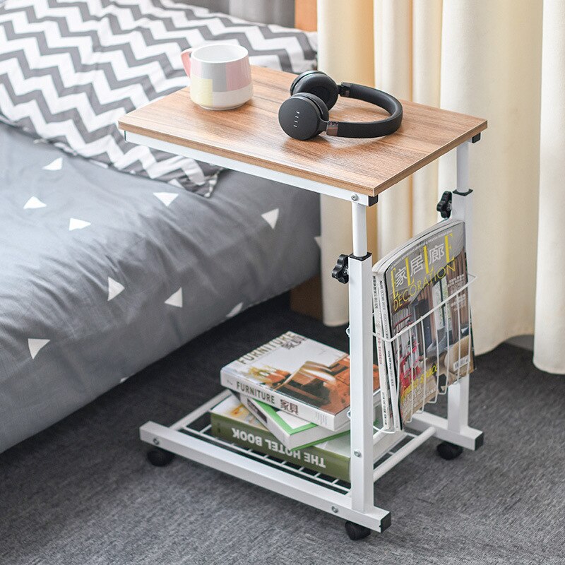 Simple Adjustable Laptop Desk BedsideTable Lifting Small Coffee Table Magazine Racks Computer Desk and Small Desk Home Furniture