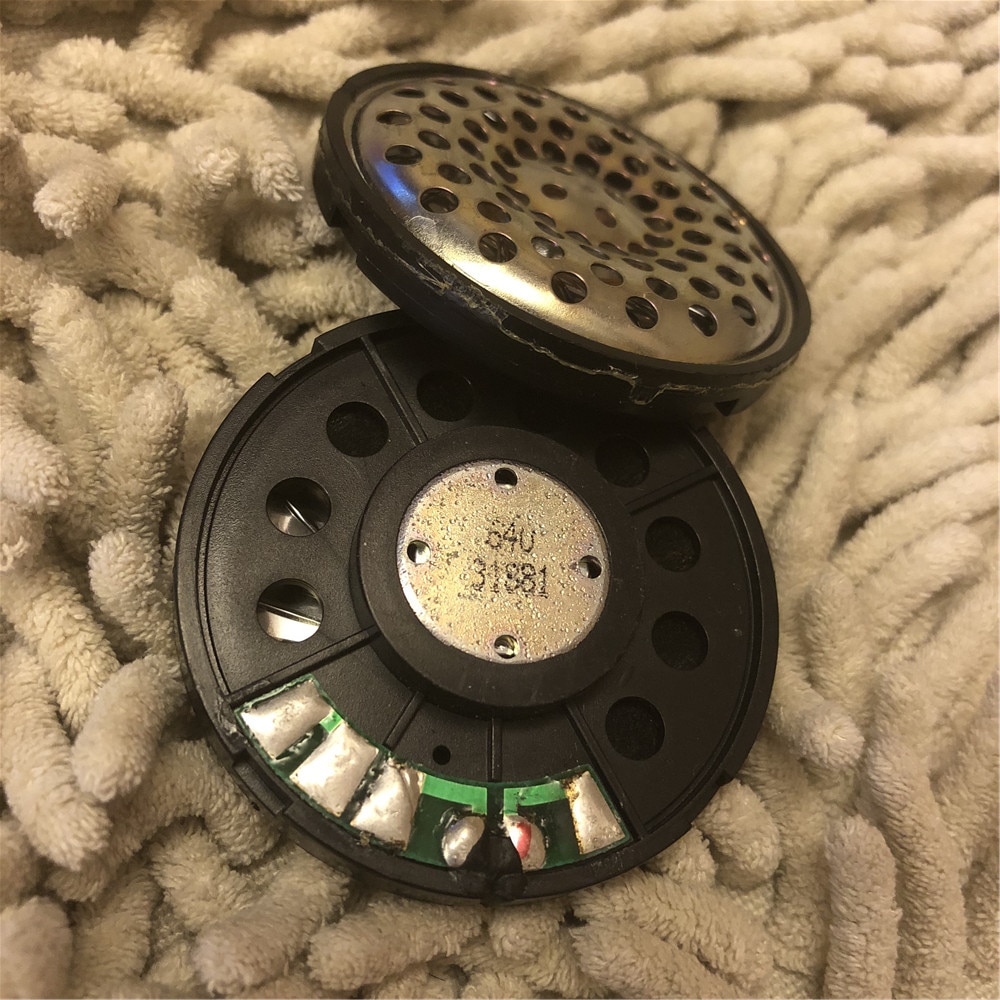 DIY 53mm Speaker Unit - 60 Ohm - Metal Steel Cover - Disassembled Headphone Component