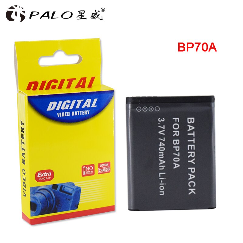 BP-70A BP 70A BP70A rechargeable camera battery 740mAh for Samsung ES65 ES70 TL105 TL110 PL100 Camera SLB-70A battery