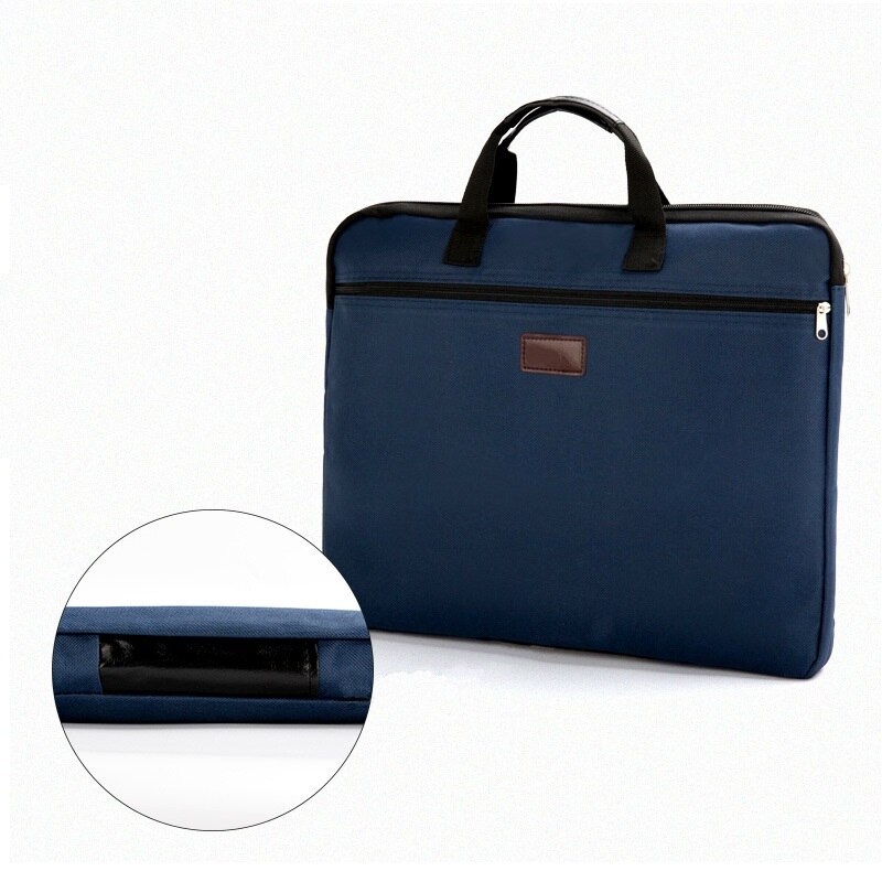 Portable document bag canvas A4 office bag men women handbag multi-layer information bag briefcase meeting bags file holder