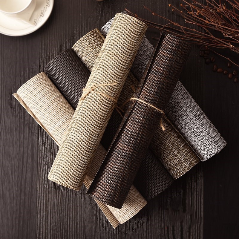 45X30cm Kitchen Simple Pure Color Placemat PVC Dining Table Mat Table Placemats for Table Decoration Accessories Coaster Pad