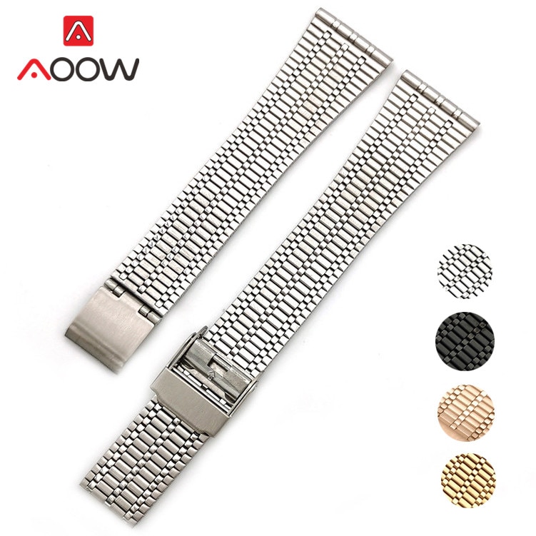 Boucle à crochet pour bracelet en acier inoxydable, accessoire de sécurité pour hommes et femmes, rétro, remplacement du métal, 20mm, 22mm