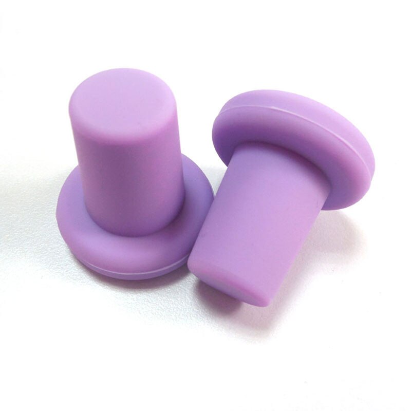 Bouchons colorés en silicone pour bouteille de vin,accessoire pour préserver et conserver le vin en famille ou au bar, , sûr et sain, 6 couleurs: Light purple