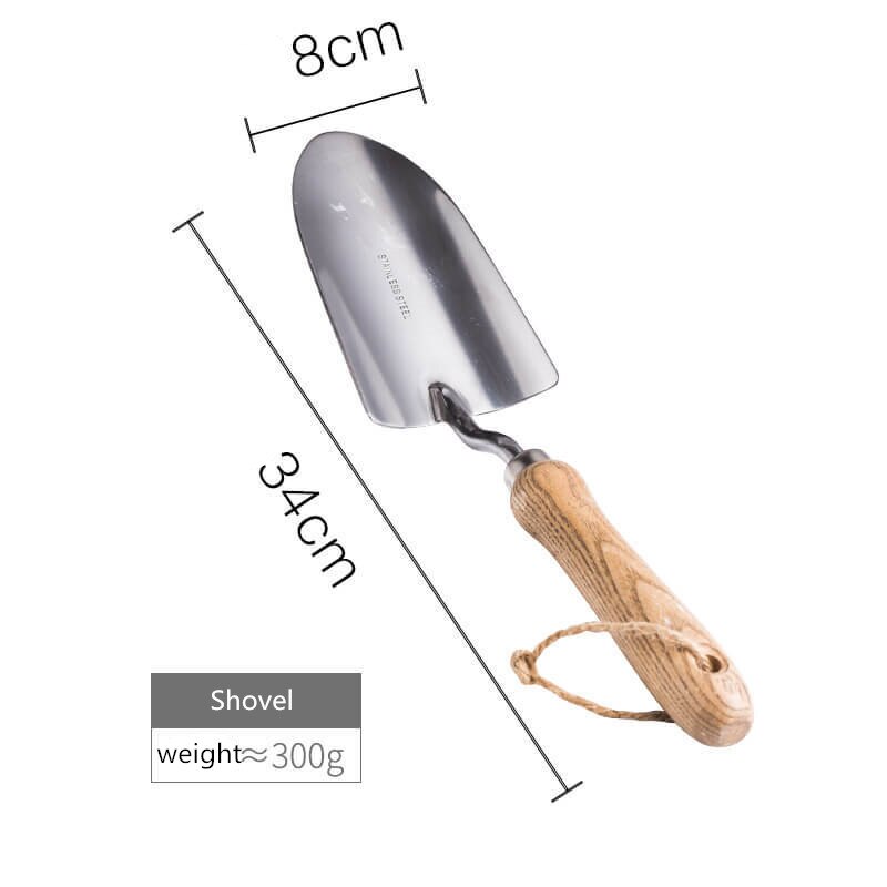 Stainless steel gardening tools planting shovel set planting garden supplies: Shovel