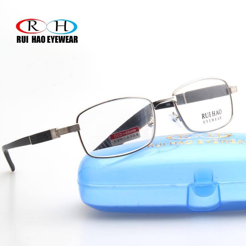 Mærke læsebriller klart glas linser presbyopiske briller læse briller  +1.00 ~ +4.00 rektangulære briller 1308: +150