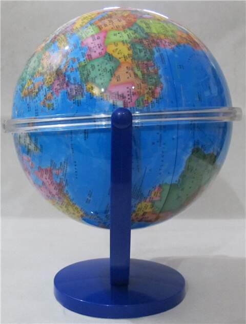 Inclination Of Universal Terrestrial Globe Dia 20cm Hd Ocean Blue In Both English And Chinese Student Educational Unisex