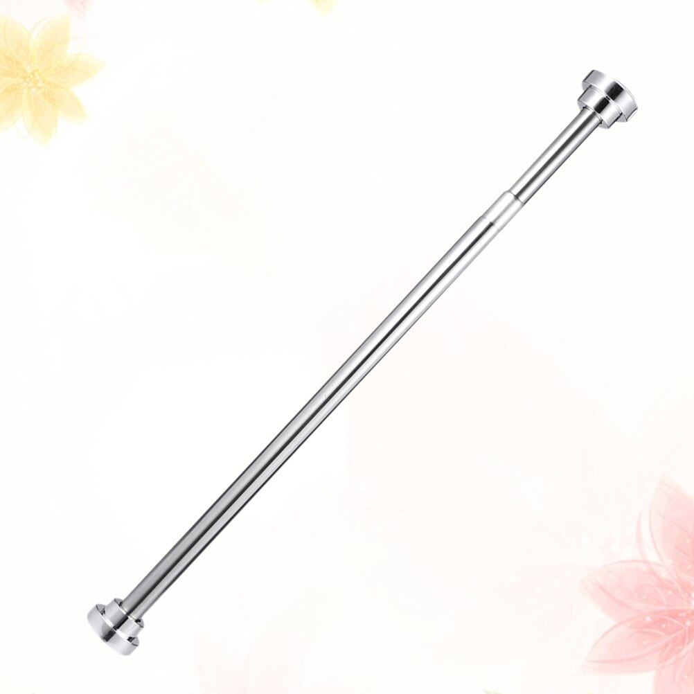 Punch Free Extendable Clothes Drying Pole Stainless Steel Shower Curtain Rod Retractable Spring Tension Rod for Bathroom