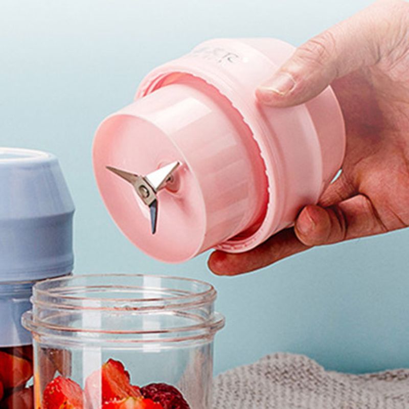 Mini blender bærbar personlig smoothie juicer mat frukt mikser 4 blader for hjemmekontor reiser