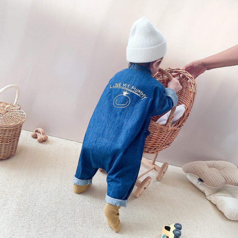 Denim Baby Kleding Jongens Meisjes Rompertjes Lange Mouw Denim Romper Kids Casual Jumpsuit Peuter Meisje Kleding Baby Lente Outfits