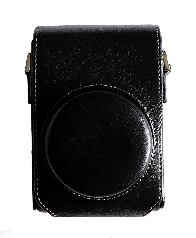 Kamera fodral skydd fodral retro foto väska kamera fall för leica c-lux club imiterat läder brun: Kohud svart
