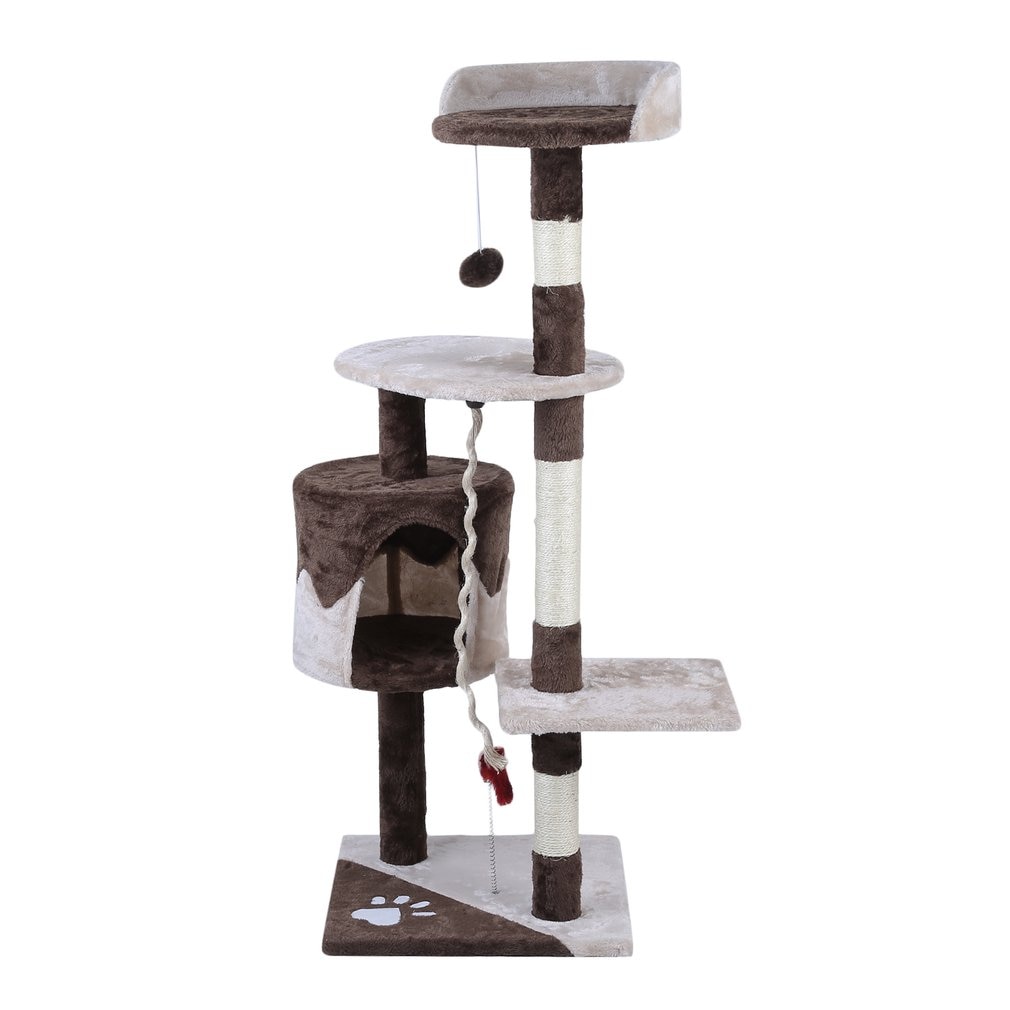 (From UK) Large Climbing Frame Cat'S Tree 112 cm Height Speed Pets Animals Scratching Posts Wonderful Toys House Furniture