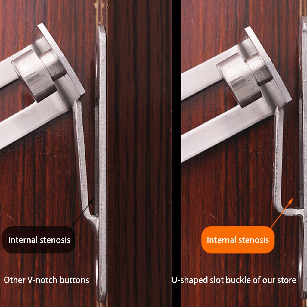 Flip Door Latch 90 Degree Heavy Duty Stainless Steel Bar Gate Latches Toilet Doors and Windows Lock