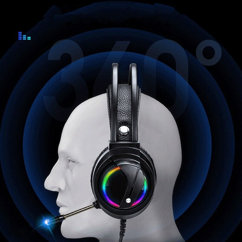 Head-Mounted Gaming Headset 7.1-Kanaals Usb Interface Computer Gaming Headset Met Microfoon Over-Ear Headset