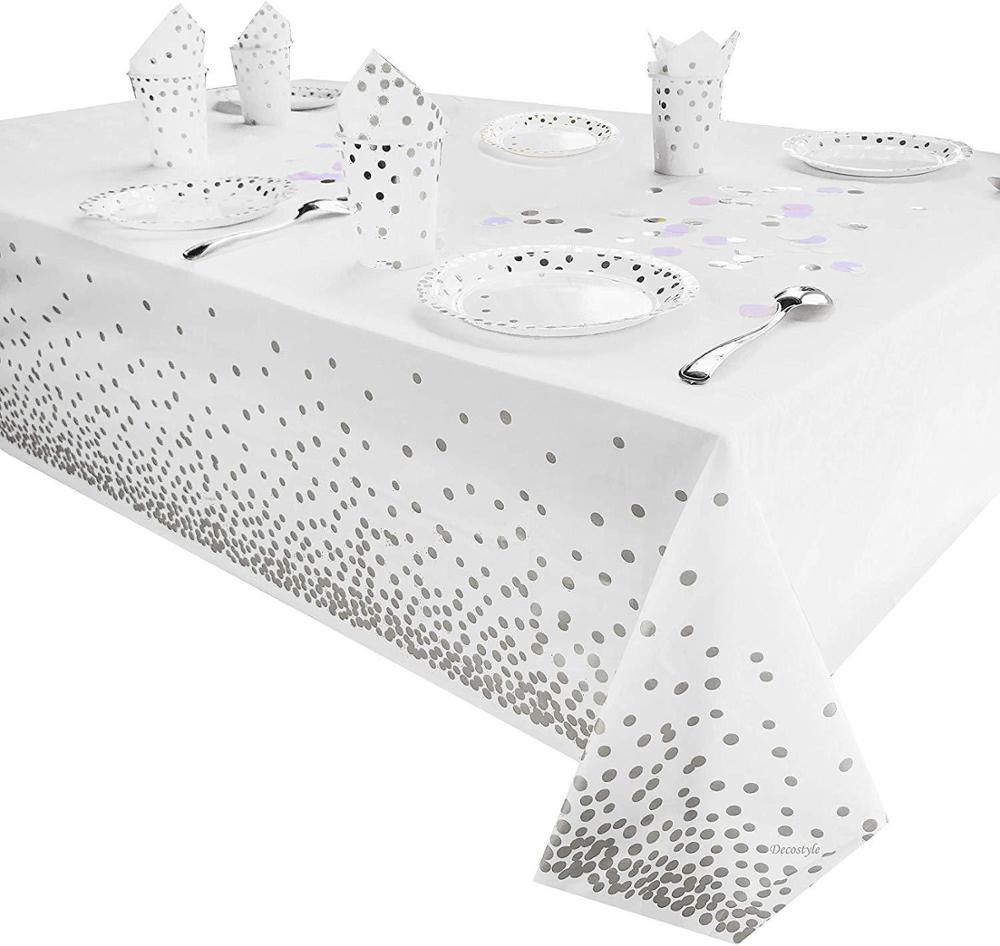 Ouro descartável ponto dourado toalha de mesa ouro rosa plástico pano de mesa crianças festa de aniversário decoração casamento chá de fraldas