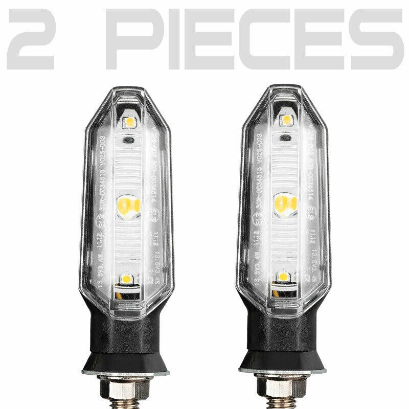 Universal motorcykel led blinklys  e13 mark blinklys blink blinklys blink universal  m10 bolt 2/4 stk sæt: 2 stk