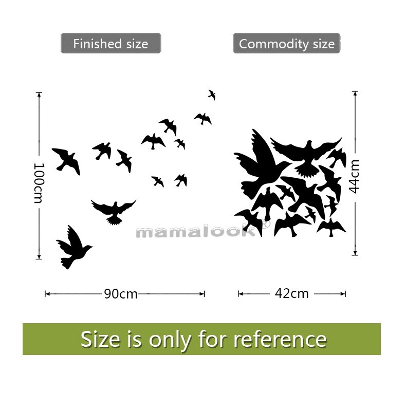 Tree Birds Vinyl wall Stickers For Home Wall Decor Stickers On The Wall Decals Living Room Decor: 04