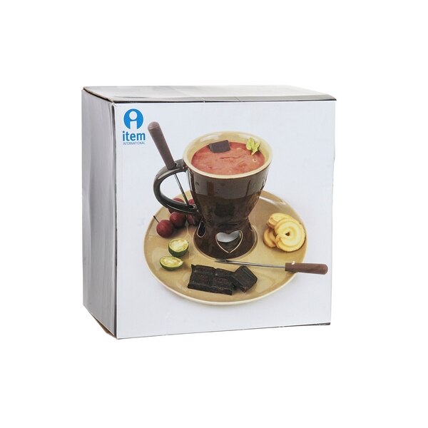 Chocolade Fondue Dkd Home Decor Rvs Porselein