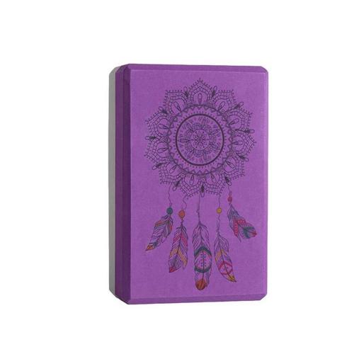 Dreamcatcher Gym Blocks Foam Brick EVA Yoga Brick Block Stretching Aid Pilates Exercise Fitness Tool Yoga Bolster Pillow: Plum